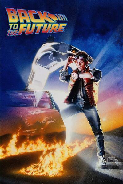 Back to the Future Hindi Dubbed Movie Poster (1985)