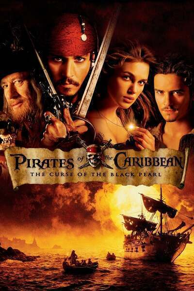 Pirates of the Caribbean: The Curse of the Black Pearl Hindi Dubbed Movie Poster (2003)