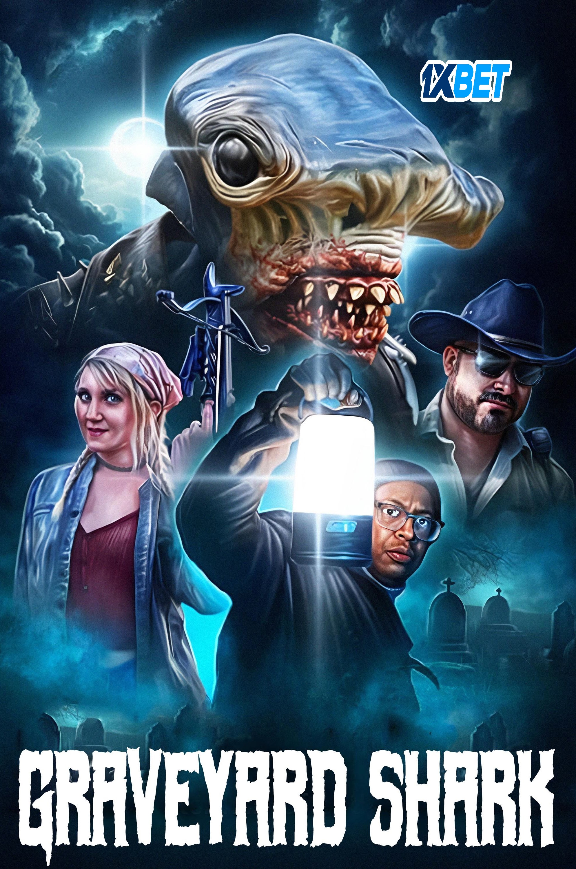 Graveyard Shark Hindi Dubbed Movie Poster (2024)