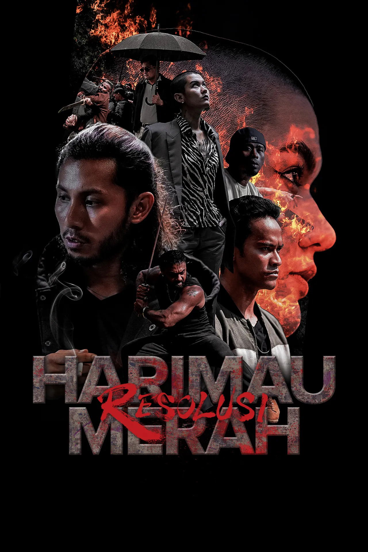Harimau Merah: Resolusi Hindi Dubbed Movie Poster (2025)